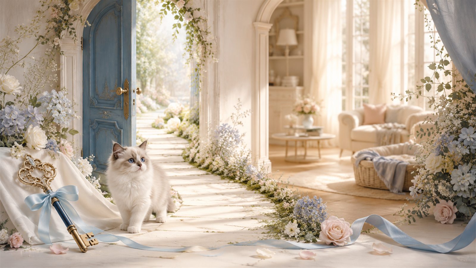 Amor Aliceの世界観を表した青い扉
